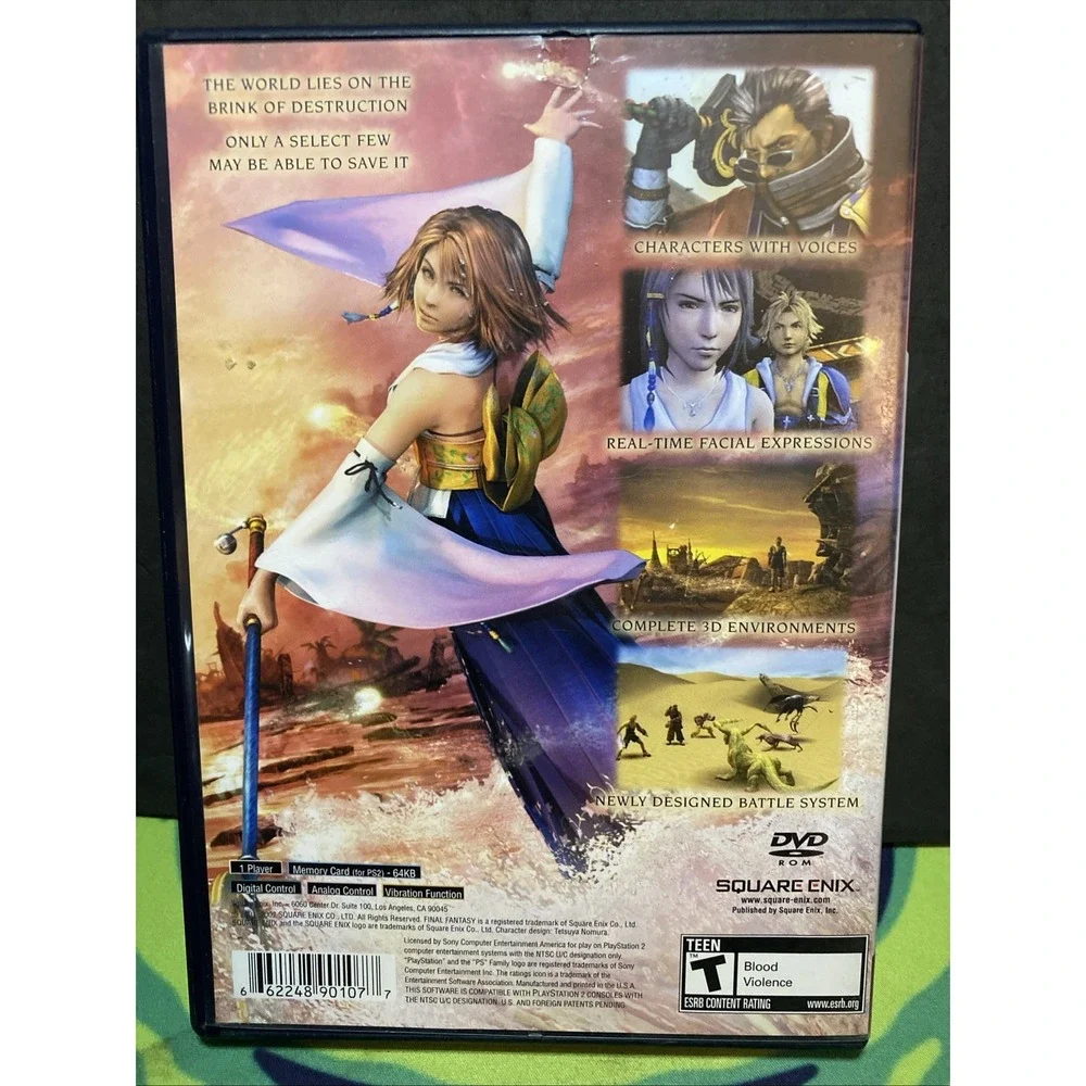 Square Enix Final Fantasy X Greatest Hits Sony PlayStation 2 PS2 2001 Manual